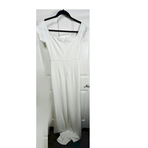 Lulus Loveliest Aura White Off-the-Shoulder Mermaid Maxi Dress Size Medium NWOT - Picture 11 of 12